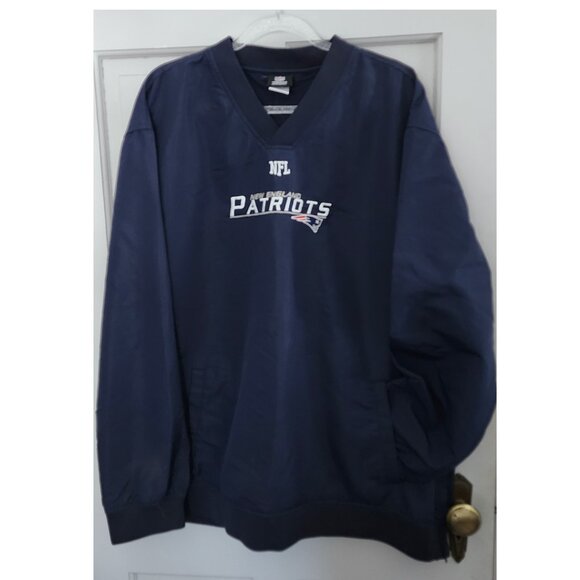 NFL New Englad Patriots Navy Blue Pullover Wind Jacket XXL - Picture 2 of 3